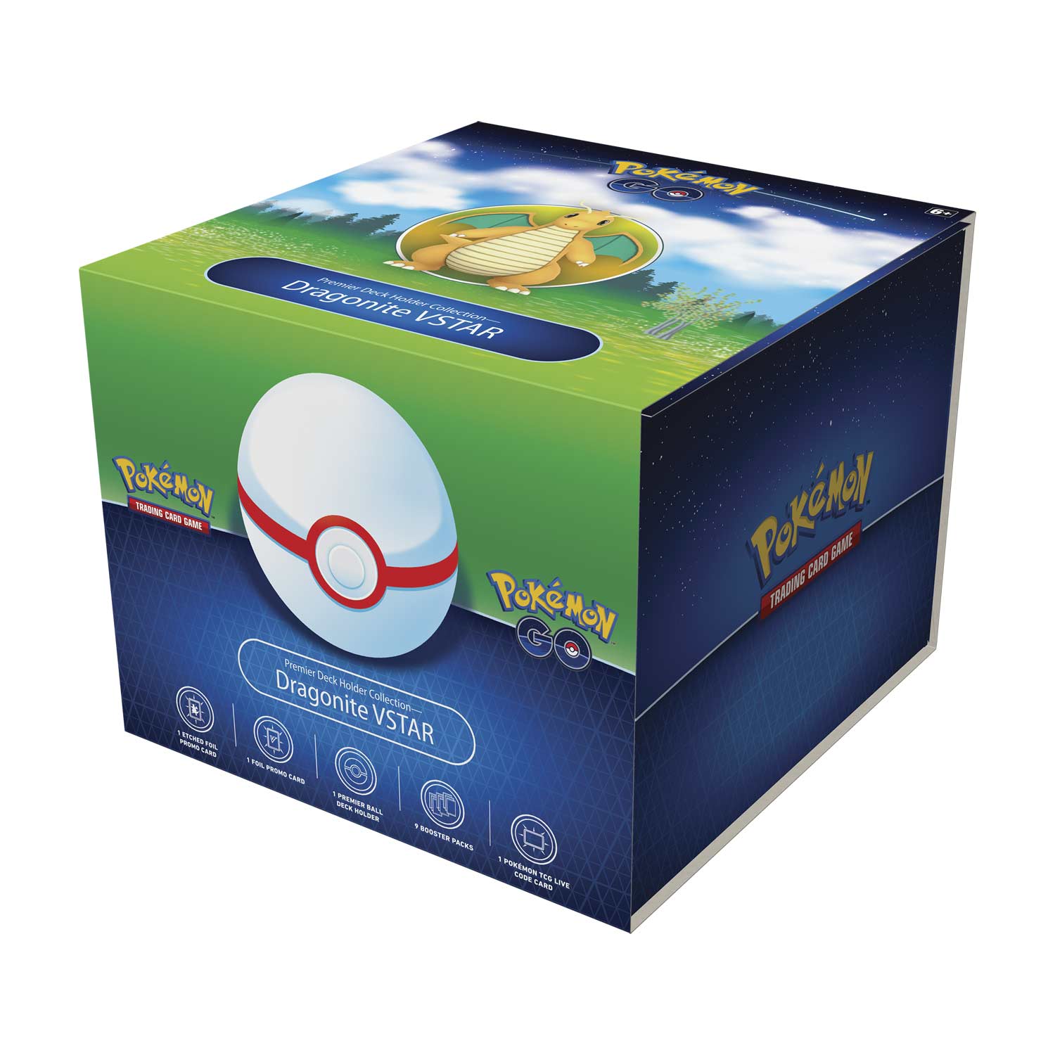 Pokemon TCG: Pokemon GO Premier Deck Holder Collection - Dragonite VSTAR Card Game Pokemon   