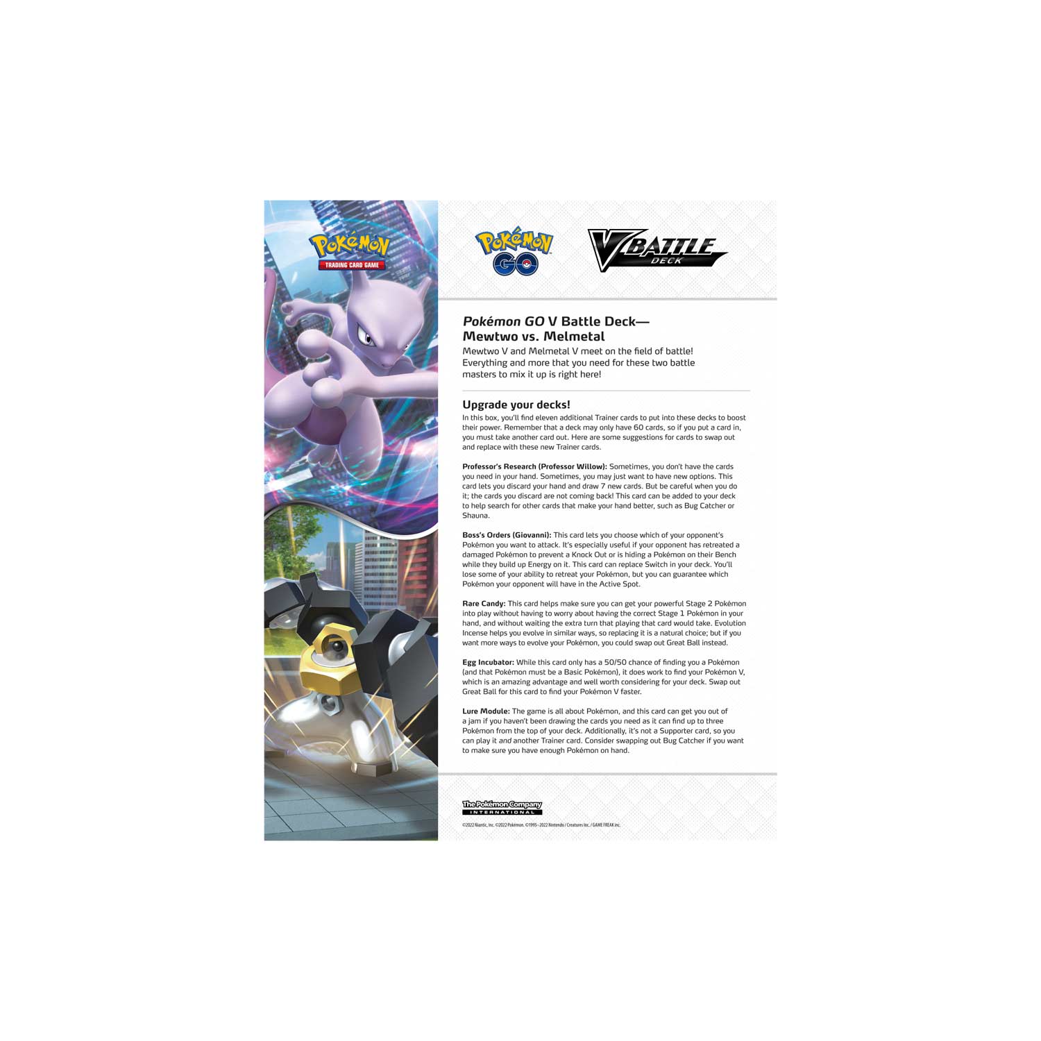 Pokemon TCG: Pokemon GO V Battle Deck - Mewtwo vs. Melmetal Card Game Pokemon   