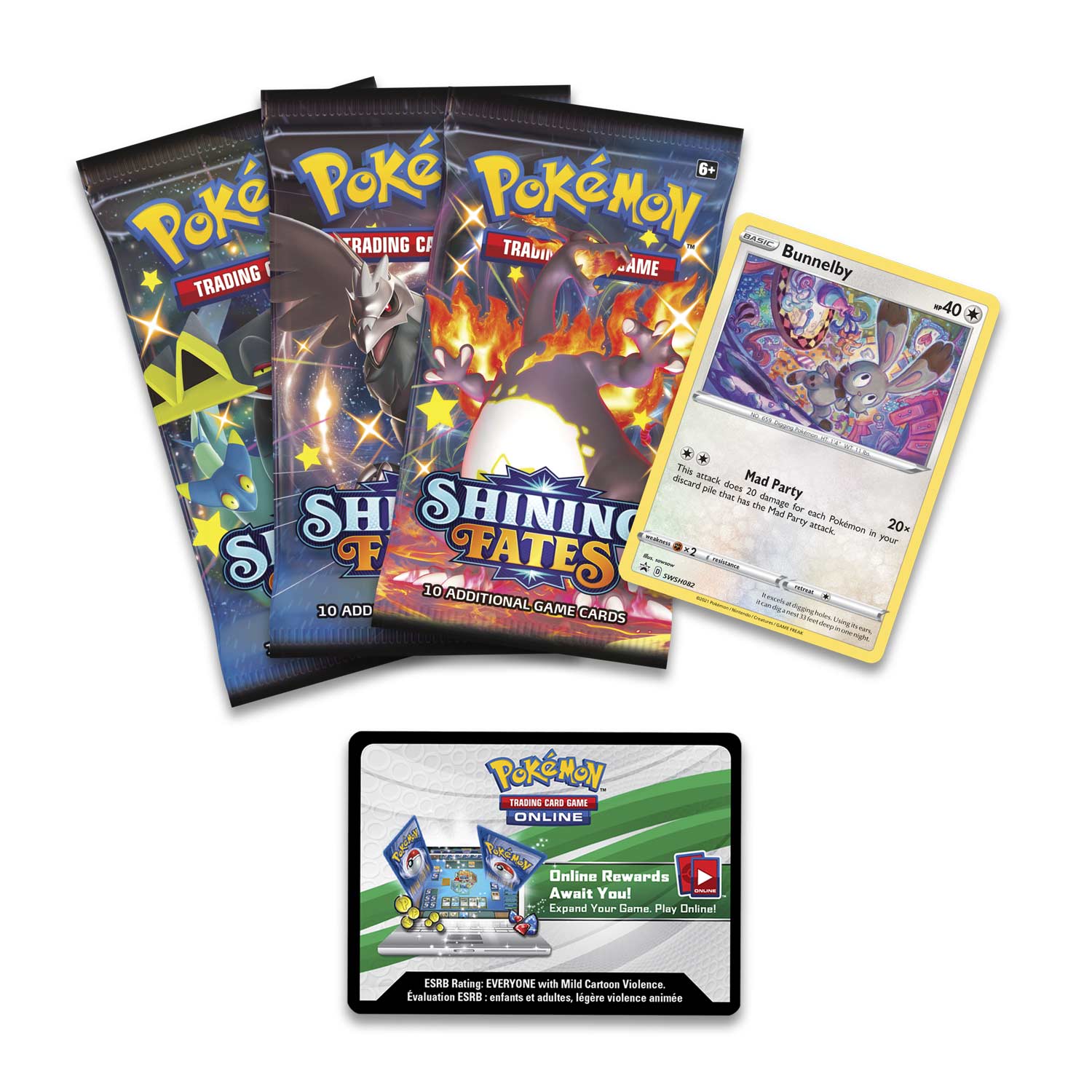 Pokemon TCG: Shining Fates Mad Party Pin Collection Box - Set of 8 Card Game Nintendo