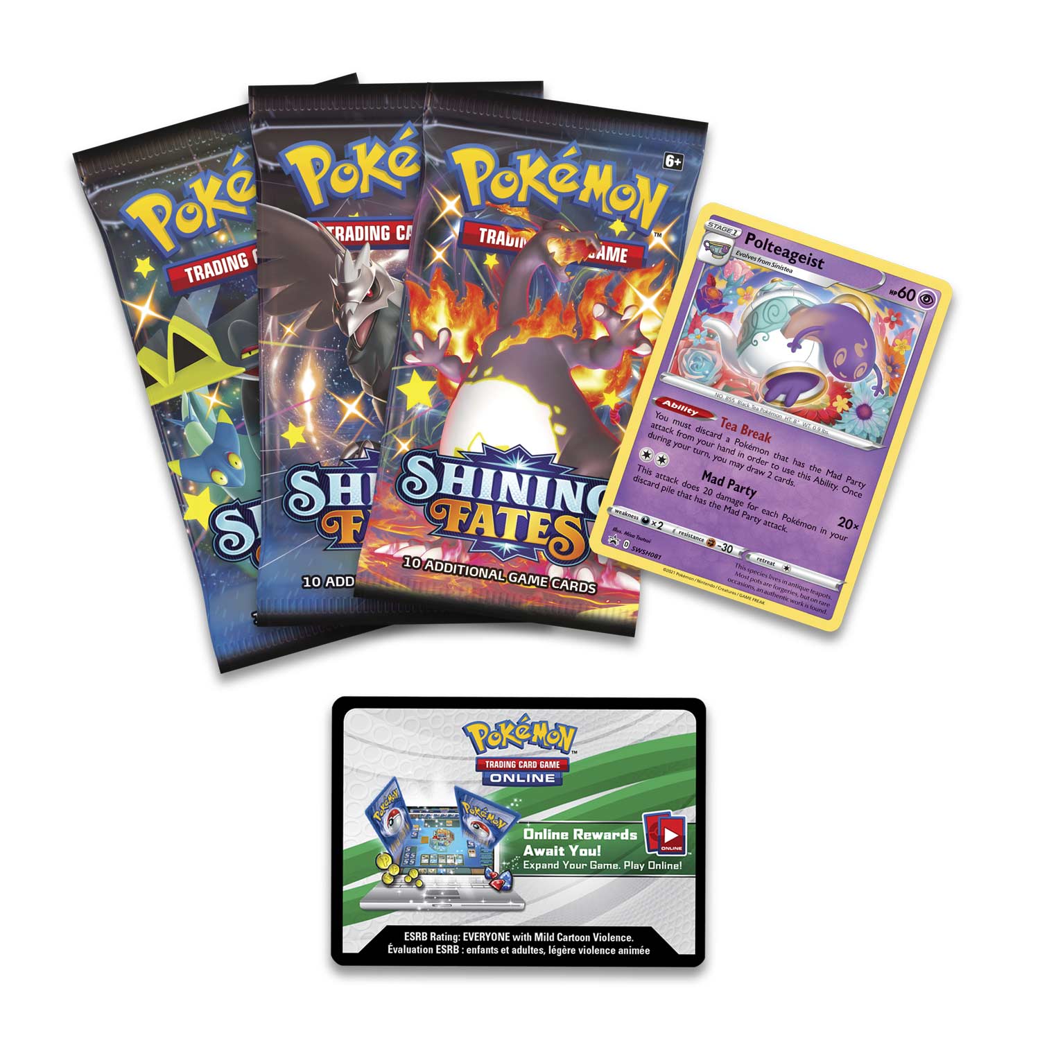 Pokemon TCG: Shining Fates Mad Party Pin Collection Box - Set of 8 Card Game Nintendo