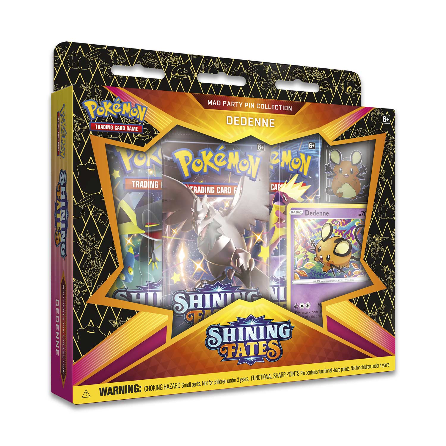 Pokemon TCG: Shining Fates Mad Party Pin Collection Box - Set of 8 Card Game Nintendo