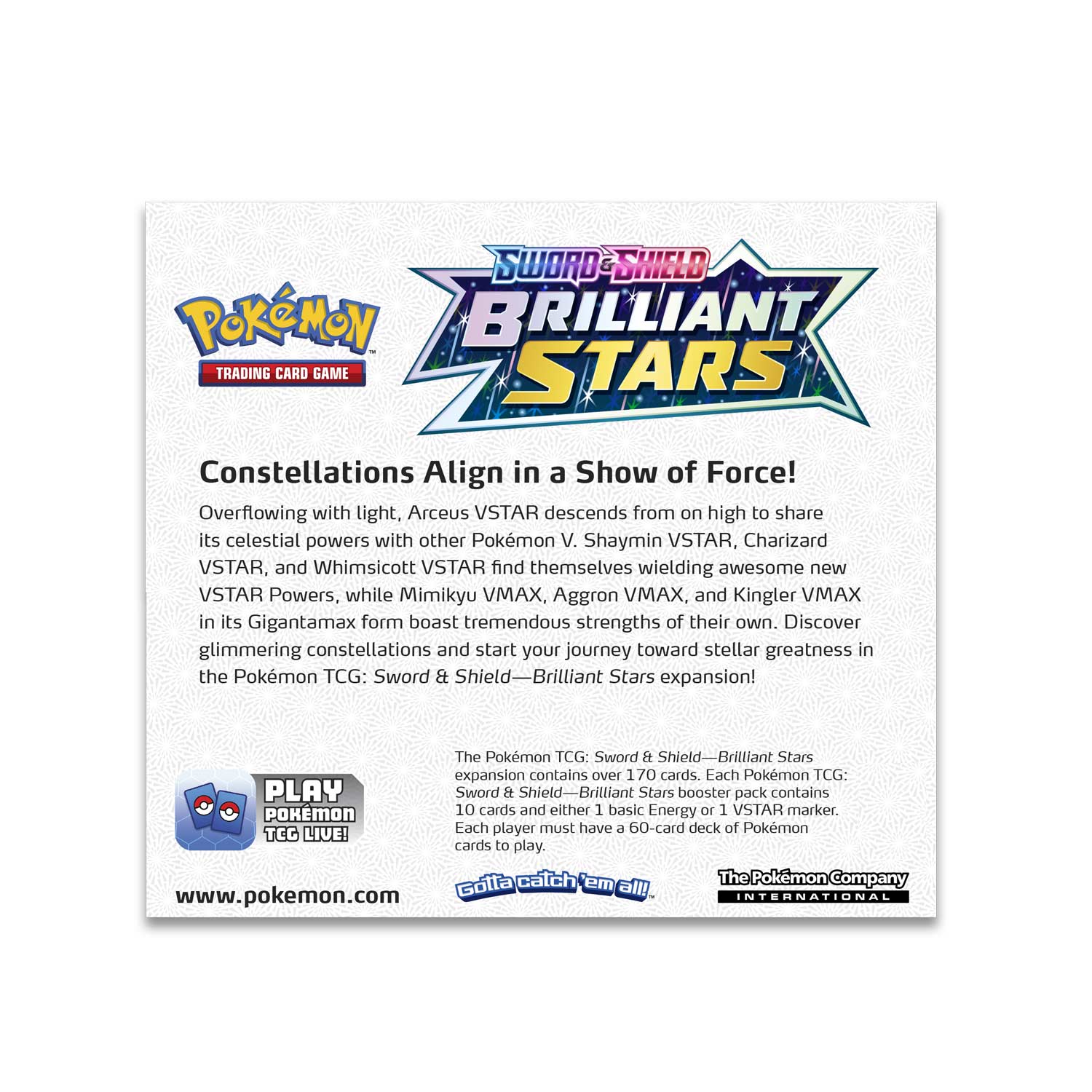 Pokemon TCG: Sword & Shield - Brilliant Stars Booster Display Box - 36 Packs Card Game Pokemon   