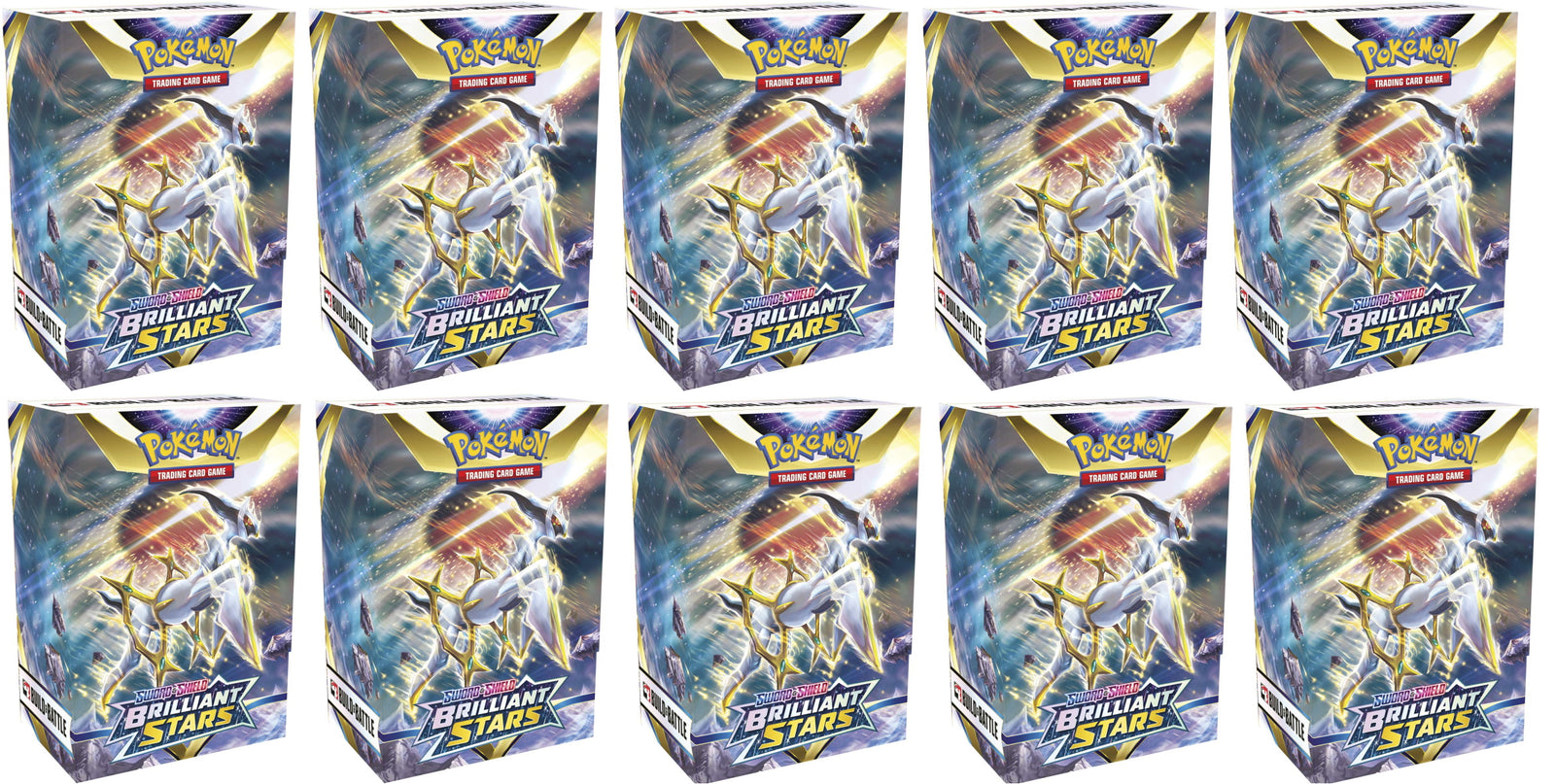 Pokemon TCG: Sword & Shield - Brilliant Stars Build & Battle Display Box - 10 Count Card Game Pokemon   