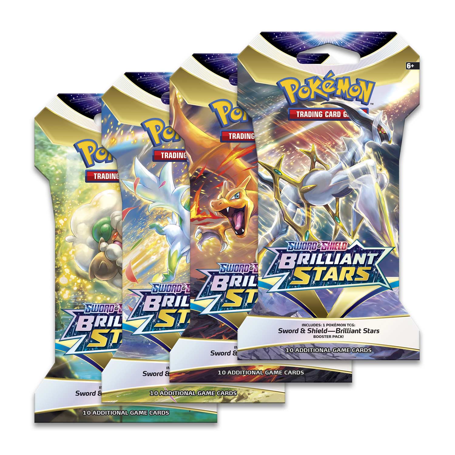 Pokemon TCG: Sword & Shield - Brilliant Stars Sleeved Booster Pack - 10 Cards Card Game Pokemon   