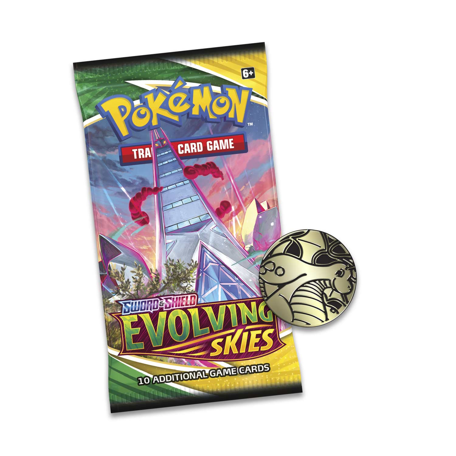 Pokemon TCG: Sword & Shield - Evolving Skies 3 Booster Packs - Umbreon Promo Card & Coin Card Game Pokemon   
