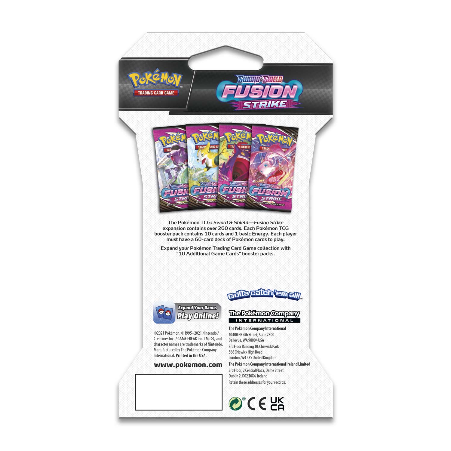 Pokemon TCG: Sword & Shield - Fusion Strike Sleeved Booster Pack Card Game Pokemon   