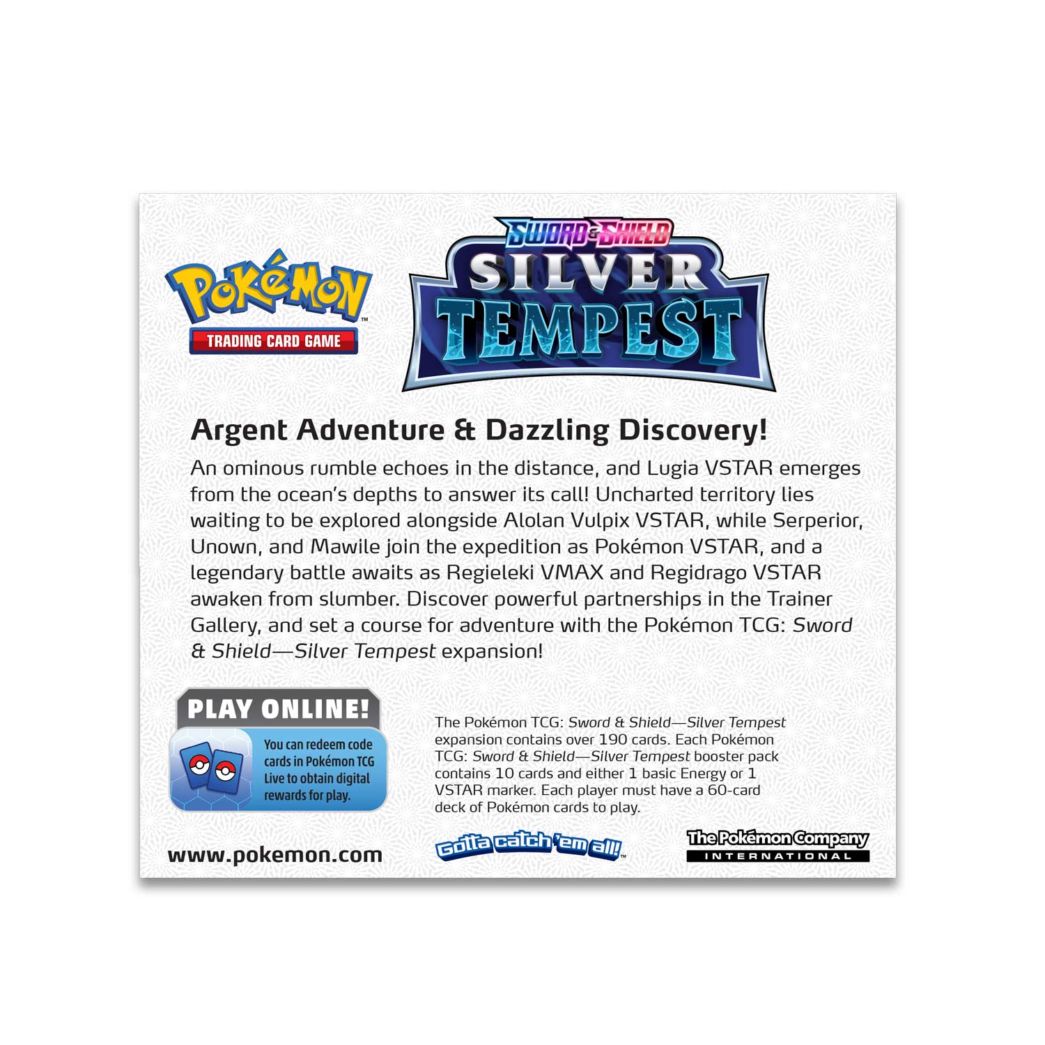 Pokemon TCG: Sword & Shield - Silver Tempest Booster Box - 36 Packs Card Game Pokemon
