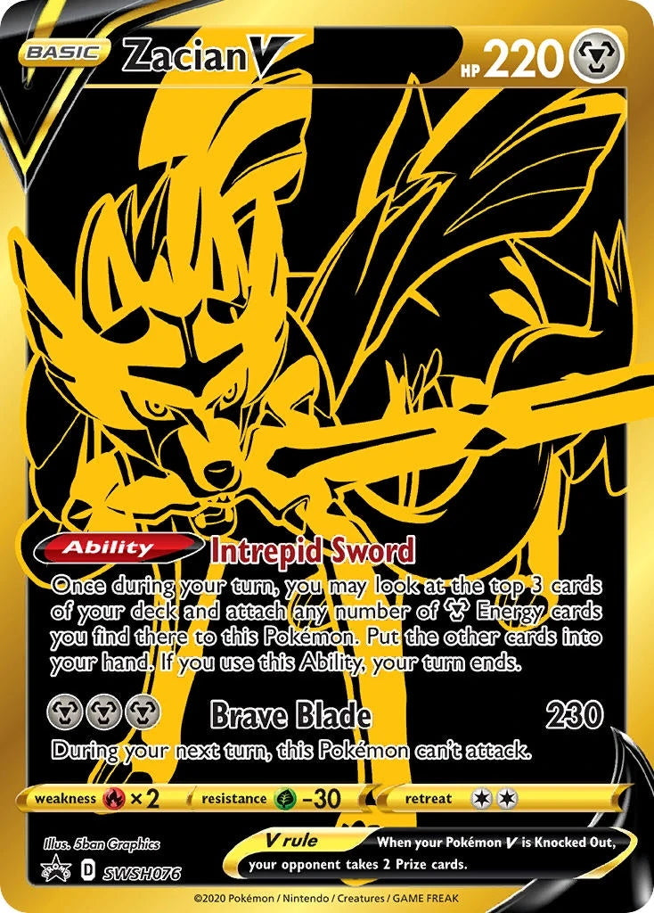 Pokemon TCG: Sword & Shield Elite Trainer Box Plus - Zacian Card Game Pokemon   