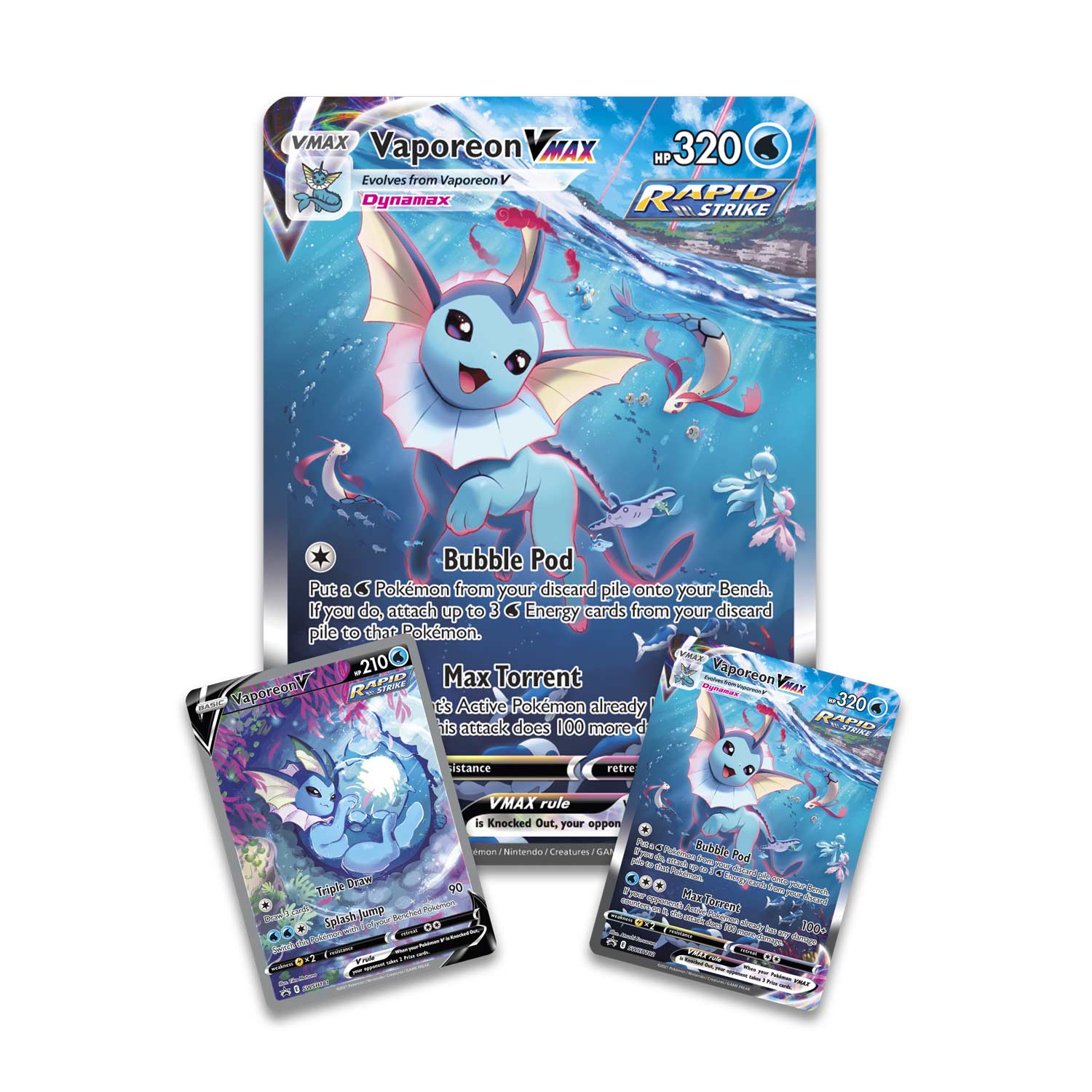 Pokemon TCG: Eevee Evolutions Vaporeon VMAX Premium Collection Card Game Pokemon   