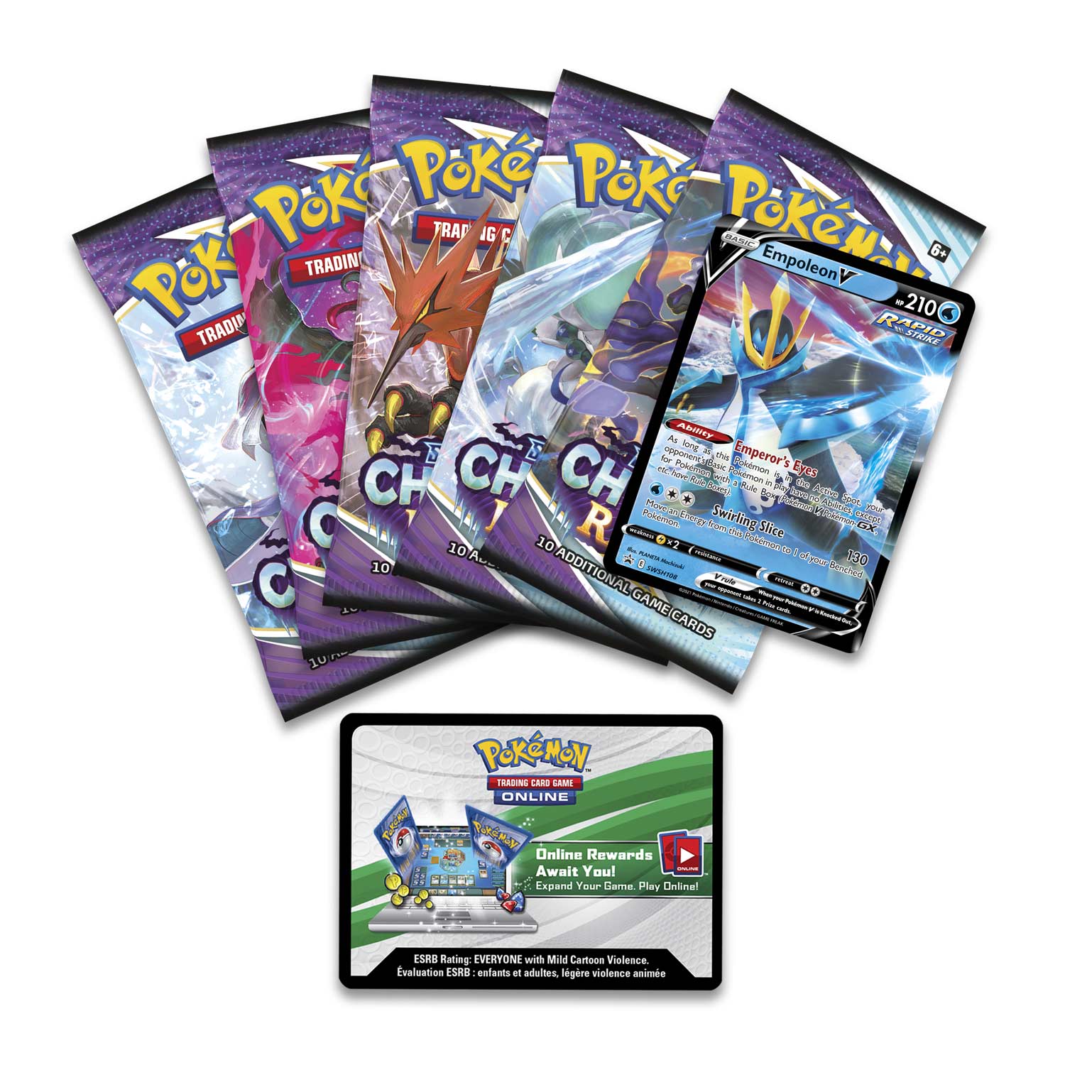 Pokemon TCG: V Strikers Tin - Empoleon V Card Game Pokemon   