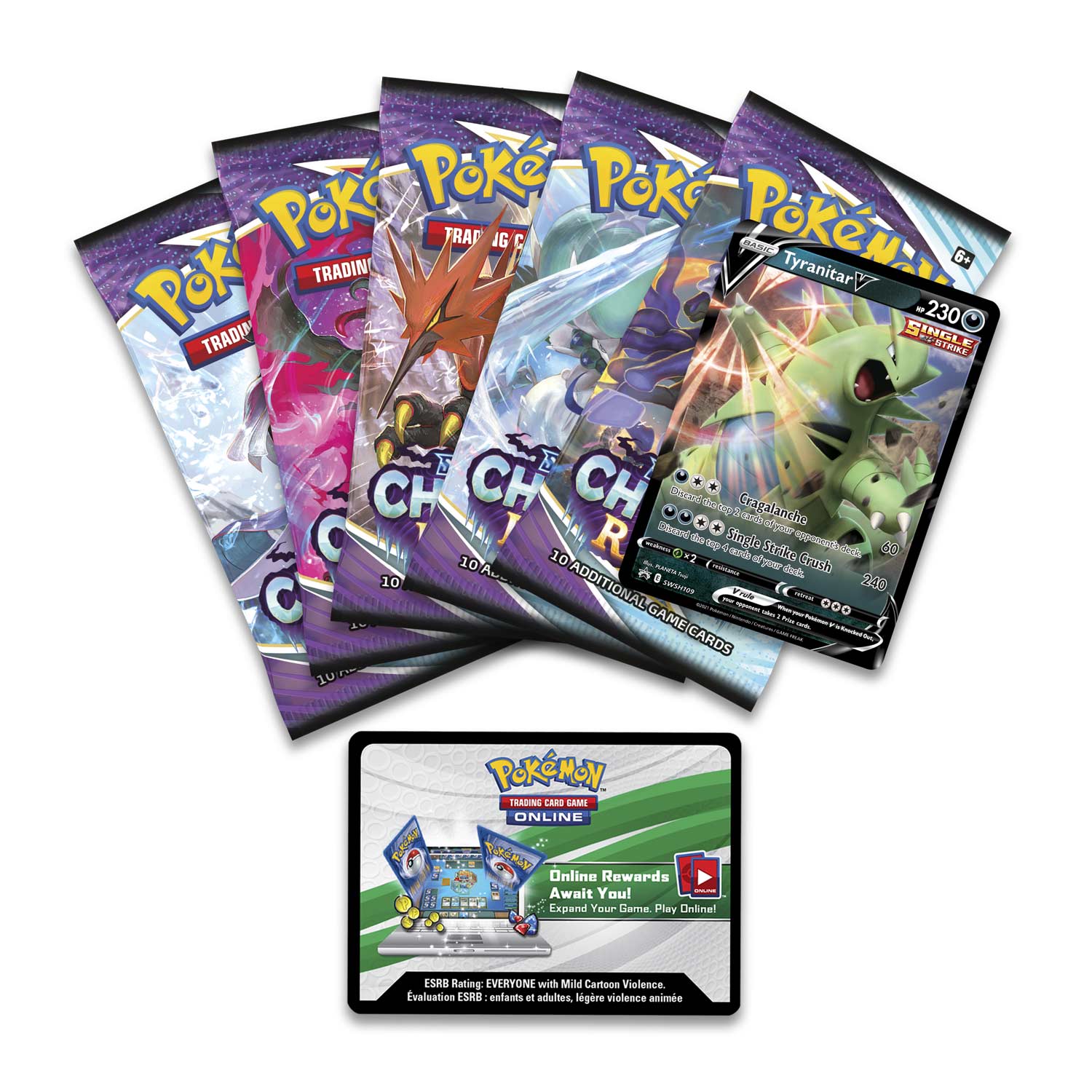 Pokemon  TCG: V Strikers Tin - Tyranitar V Card Game Pokemon   