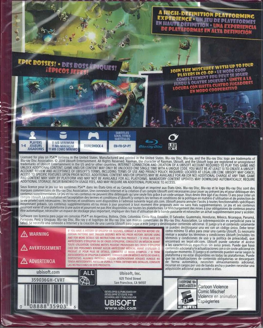 Rayman Legends [PlayStation 4] PlayStation 4 Video Game Ubisoft   