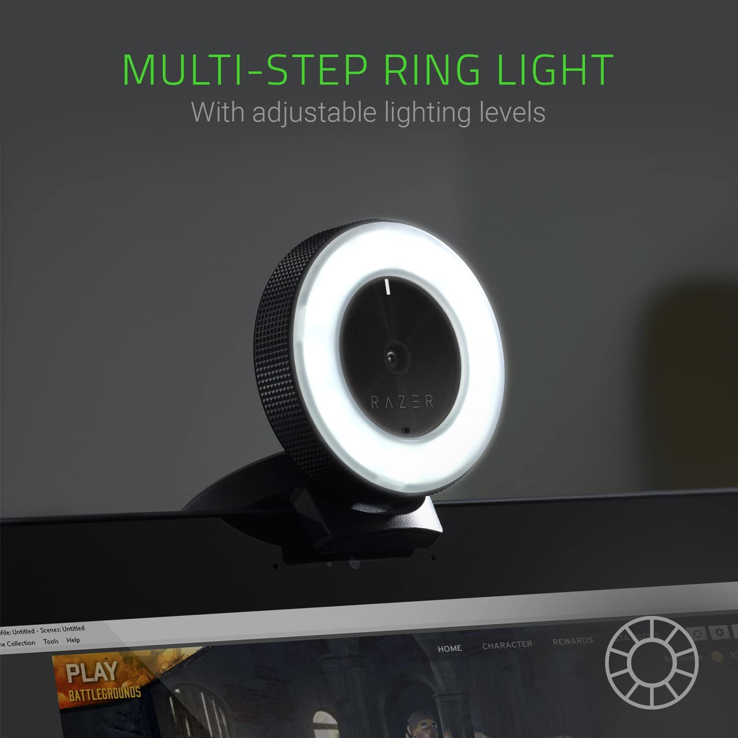 Razer Kiyo Webcam w/ Built-In Ring Light [Electronics] Electronics Razer   