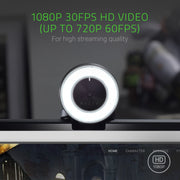 Razer Kiyo Webcam w/ Built-In Ring Light [Electronics] Electronics Razer   