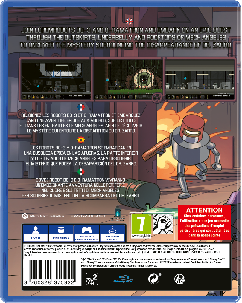 Robozarro [PlayStation 4] PlayStation 4 Video Game Red Art Games   
