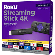 Roku Streaming Stick 4K - Streaming Device 4K/HDR/Dolby Vision with Roku Voice Remote and TV Controls - 3820R [Electronics] Electronics Roku   