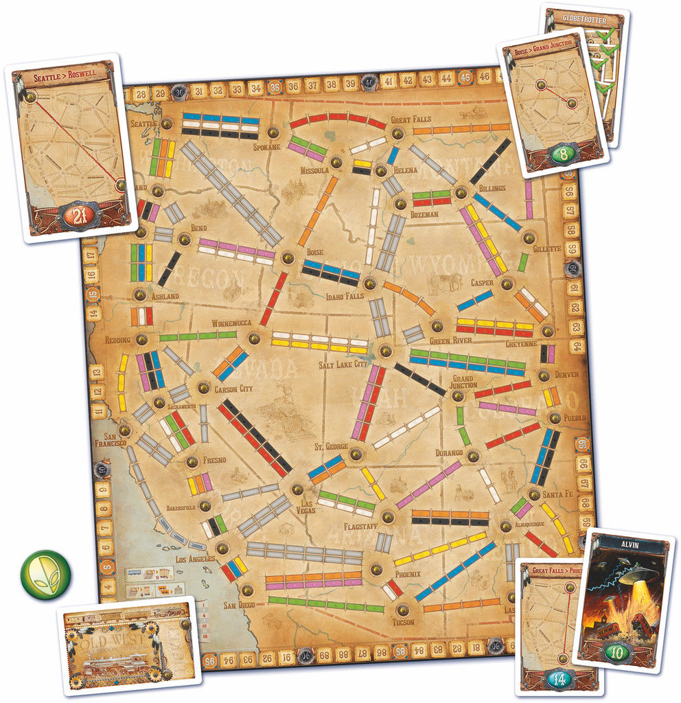 Ticket to Ride Map Collection: Volume 6 – France & Old West [Board Game, 2-6 Players] Board Game Days of Wonder   