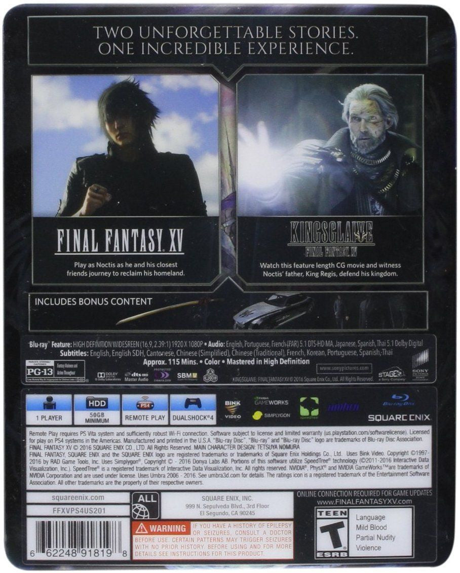 Final Fantasy XV - Deluxe Edition [PlayStation 4] PlayStation 4 Video Game Square Enix   