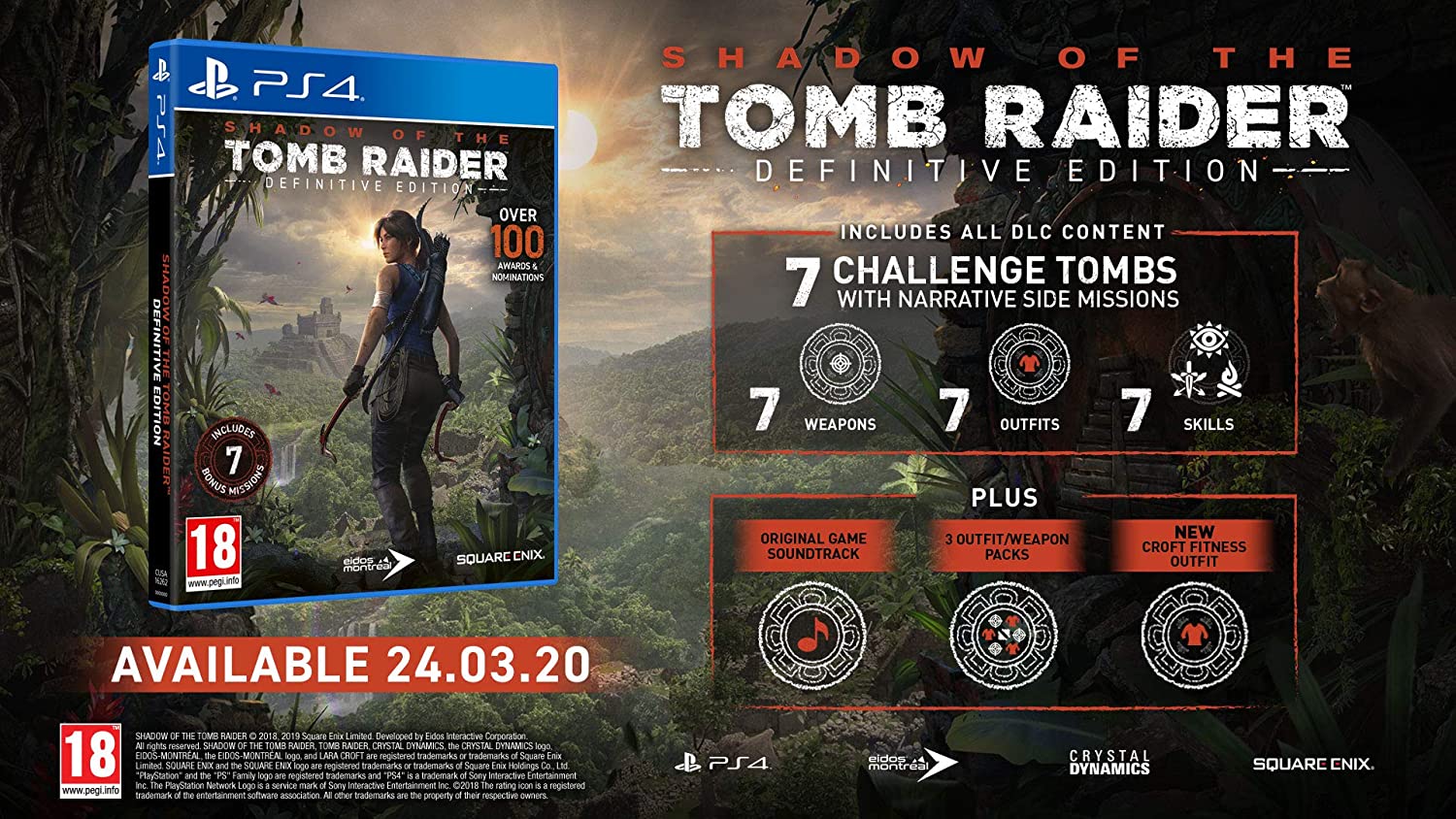 Shadow of the Tomb Raider - Definitive Edition [PlayStation 4] PlayStation 4 Video Game Square Enix   