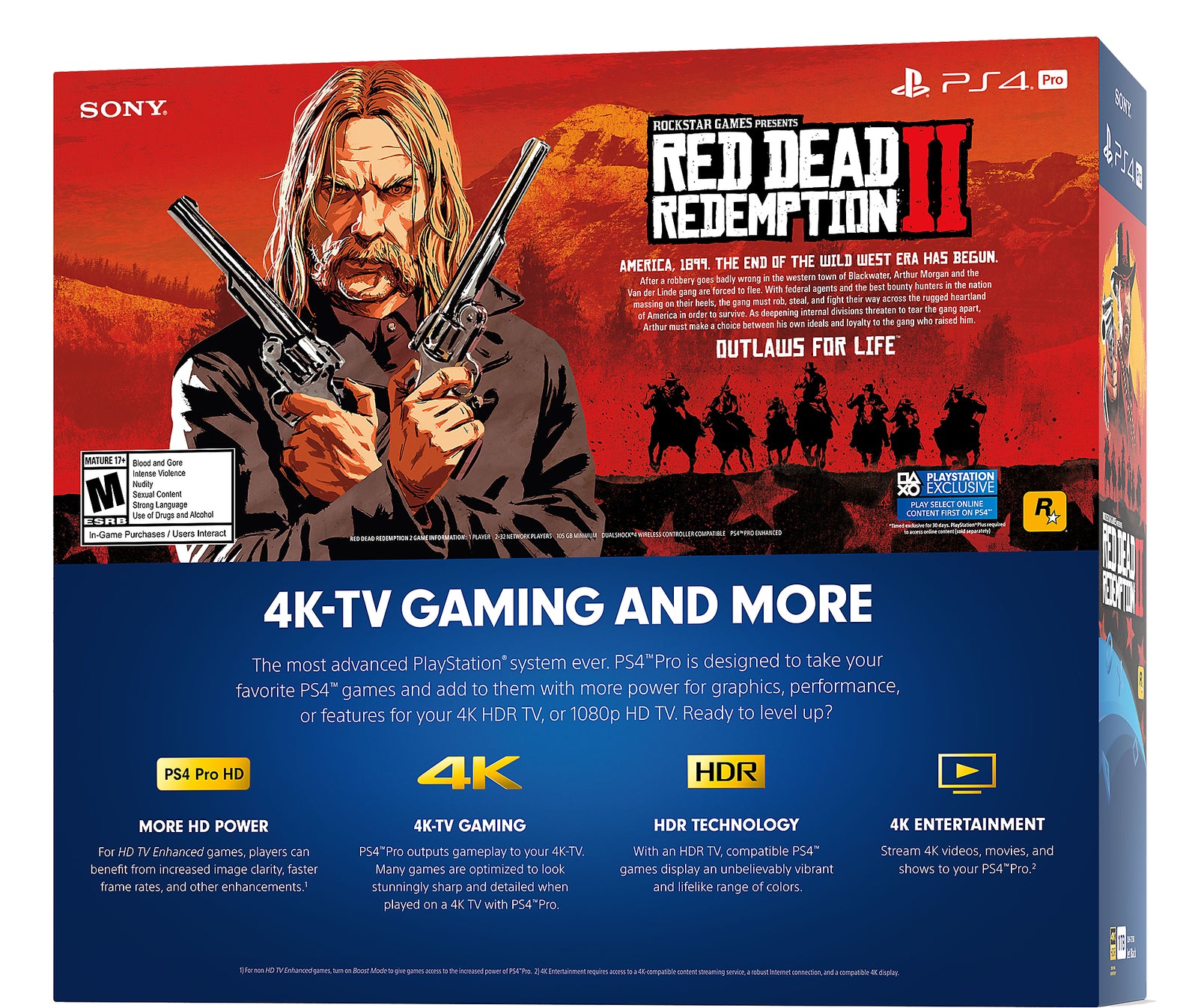 Sony PlayStation 4 Pro Console - Red Dead Redemption 2 Bundle - 1TB [PlayStation 4 System] PlayStation 4 Hardware Sony
