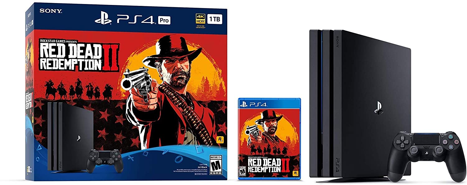 Sony PlayStation 4 Pro Console - Red Dead Redemption 2 Bundle - 1TB [PlayStation 4 System] PlayStation 4 Hardware Sony