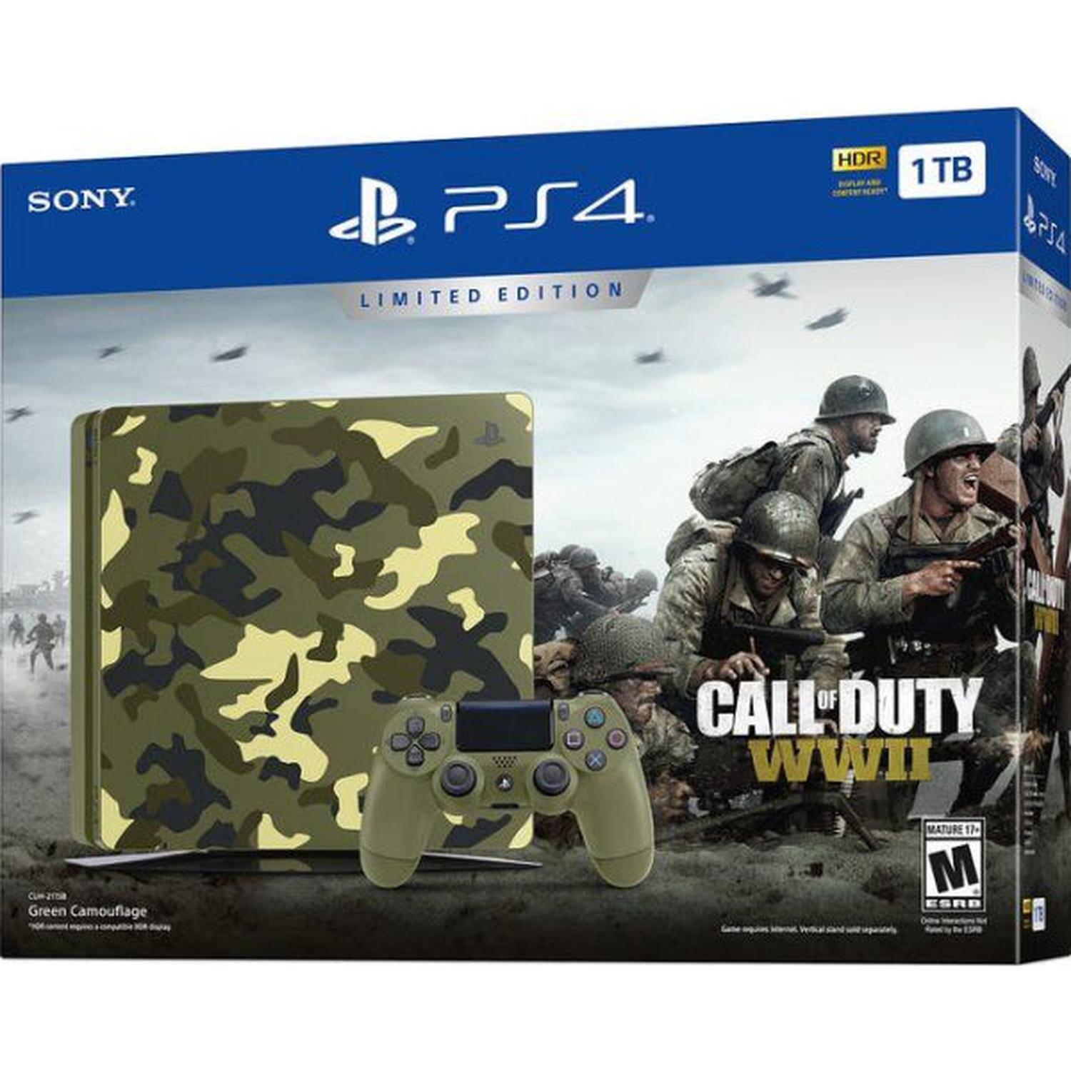 PlayStation 4 Slim Console - Call of Duty: WWII Limited Edition Bundle - 1TB [PlayStation 4 System] PlayStation 4 Hardware Sony