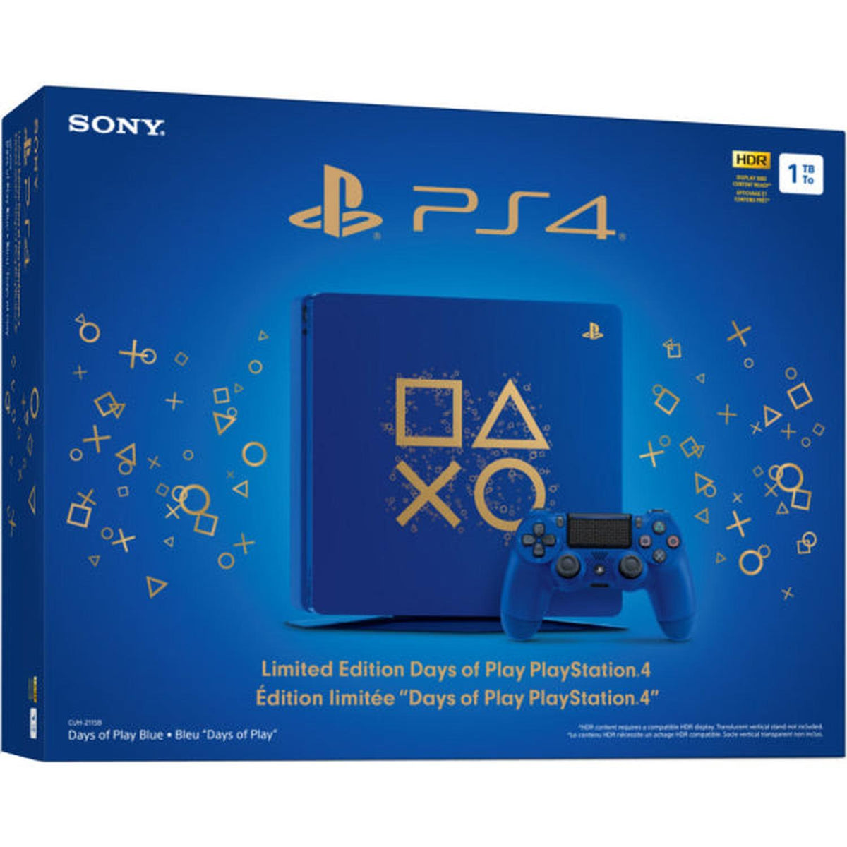Sony PlayStation 4 Slim Console - Days of Play Limited Edition Bundle - Blue - 1TB [PlayStation 4 System] PlayStation 4 Hardware Sony