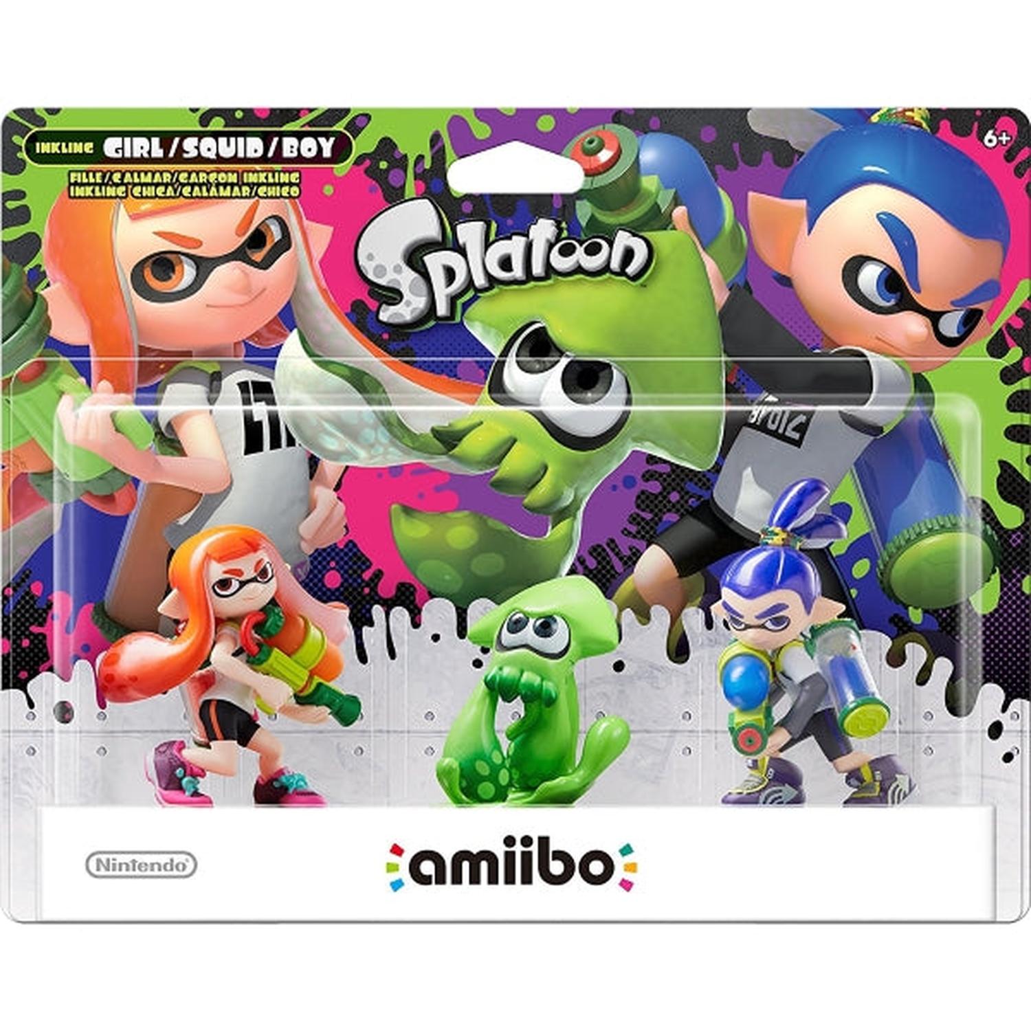 Inkling Girl + Squid + Boy Amiibo 3-Pack - Splatoon Series [Nintendo Accessory] Nintendo Accessories Nintendo   