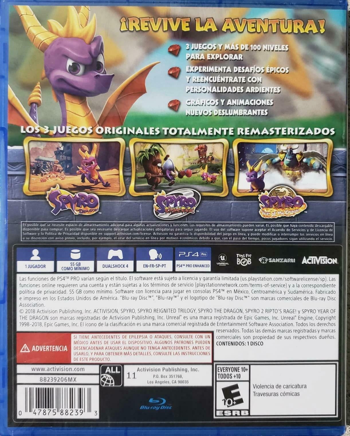 Spyro Reignited Trilogy [PlayStation 4] [English & Spanish Import Region Free] PlayStation 4 Video Game Activision