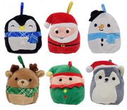 Squishy SquooShems Squishmallows: 6-Pack Holiday Ornament Mini Plush Set Plushies Kellytoy