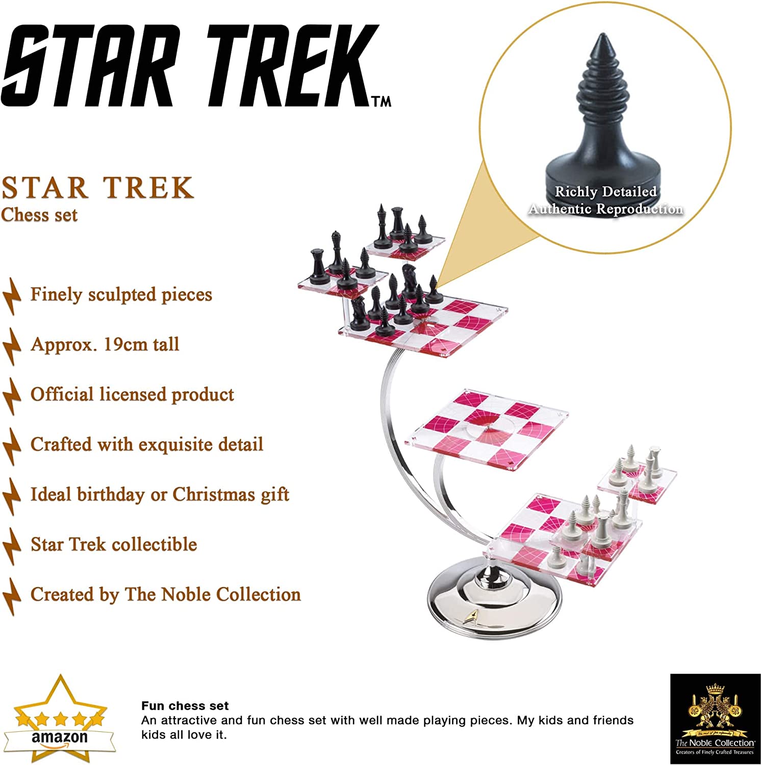 Star Trek Tridimensional Chess Set Toys & Games The Noble Collection