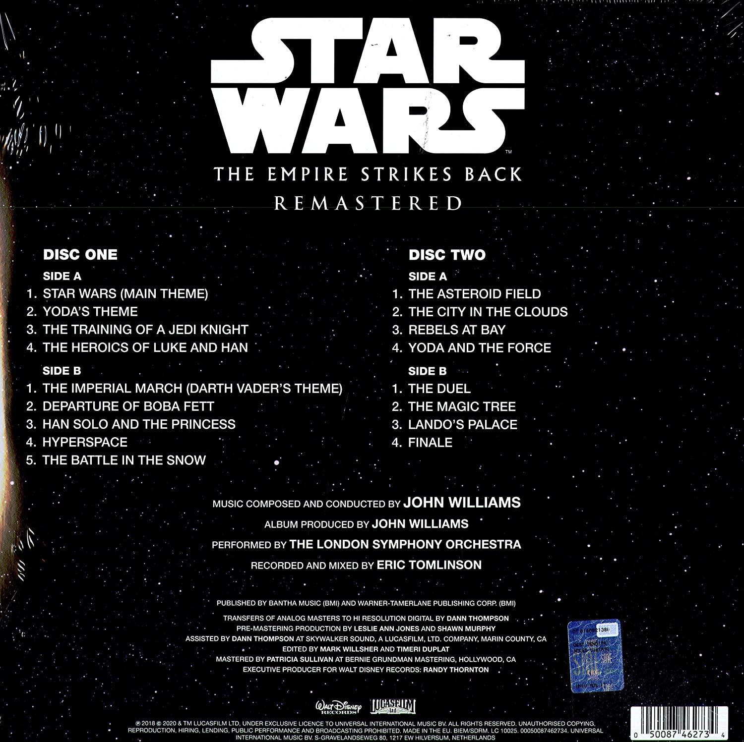 Star Wars: The Empire Strikes Back - Original Motion Picture Soundtrack [Audio Vinyl] Audio CD/Vinyl Disney   