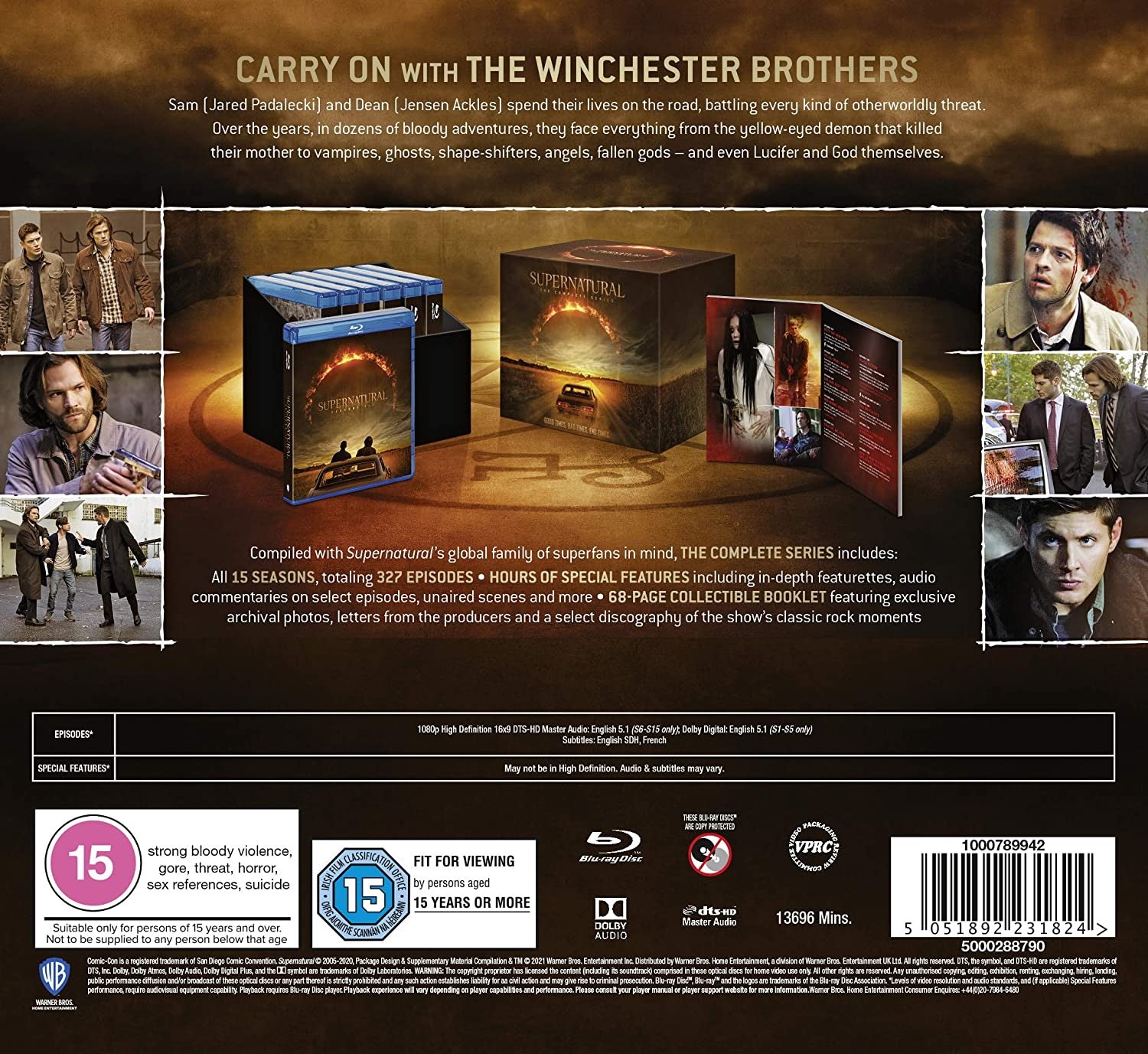 Supernatural: The Complete Series - Seasons 1-15 [Blu-Ray Box Set] DVDs & Blu-Rays Warner Bros.   