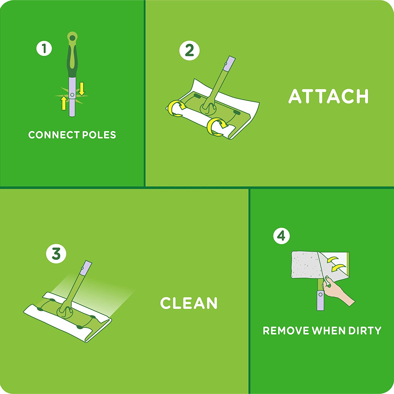 Swiffer Sweeper Dry Sweeping Pad Multi Surface Refills - Unscented -48-Count [House & Home] House & Home P & G   