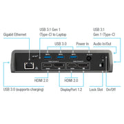 Targus USB-C Universal DV4K Docking Station with 60W Power (DOCK180USZ) [Electronics] Electronics Targus   