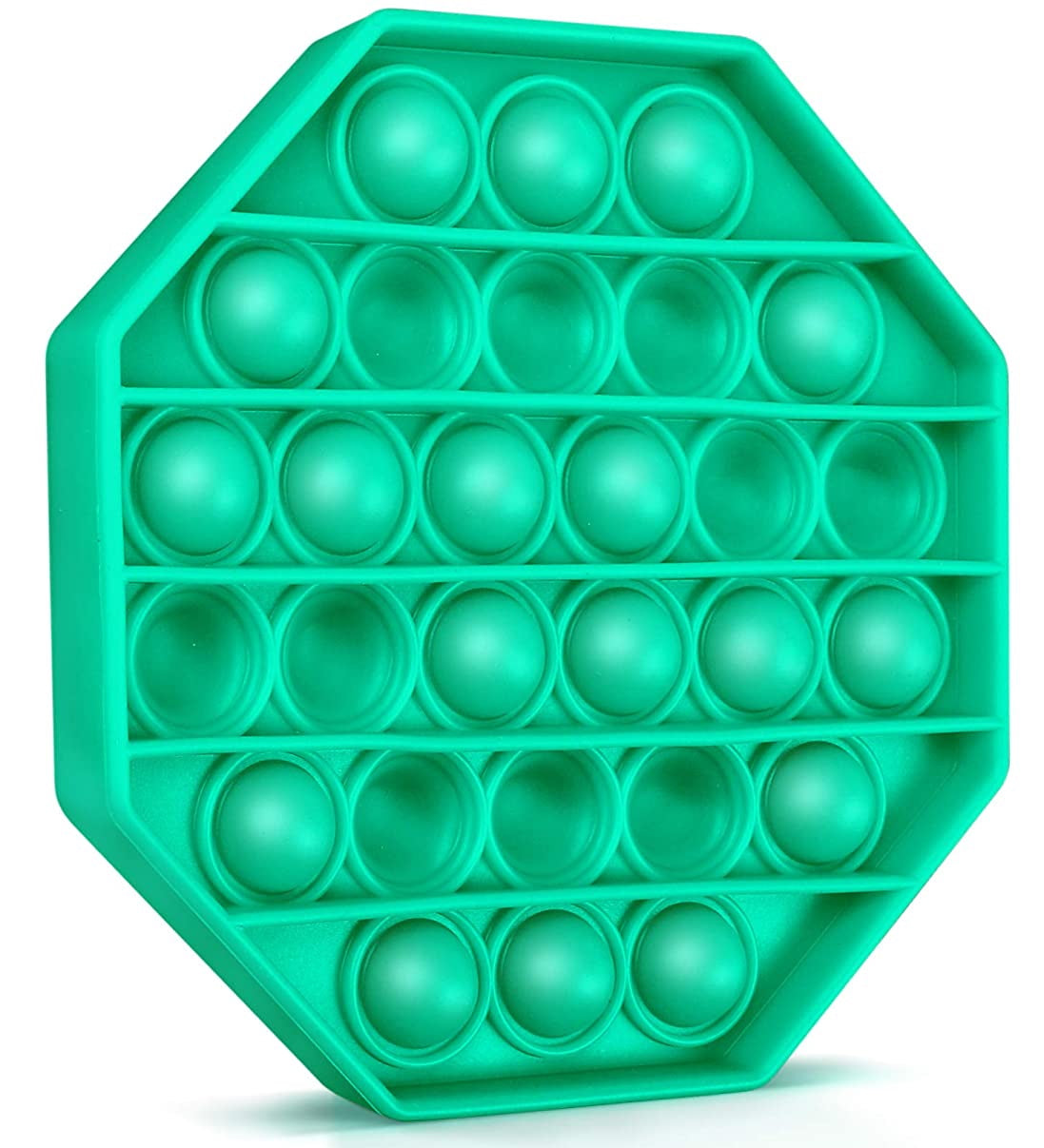 Teal Octagon Push Pop Bubble Fidget Toy [Sensory Kids Adults Anxiety Stress Relief] Toys & Games Everest   