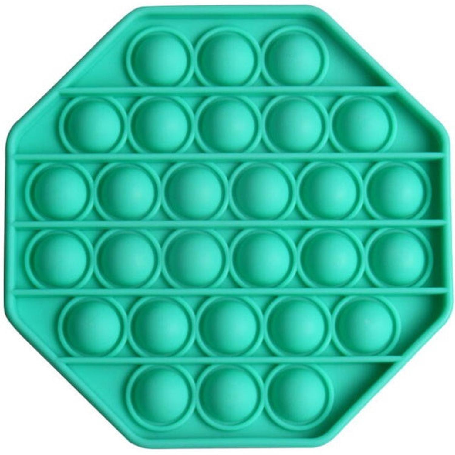 Teal Octagon Push Pop Bubble Fidget Toy [Sensory Kids Adults Anxiety Stress Relief] Toys & Games Everest   