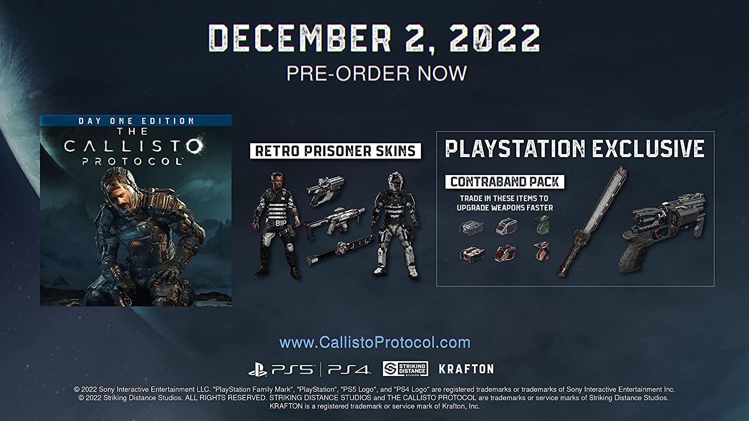 The Callisto Protocol - Day One Edition [PlayStation 4] PlayStation 4 Video Game Krafton   