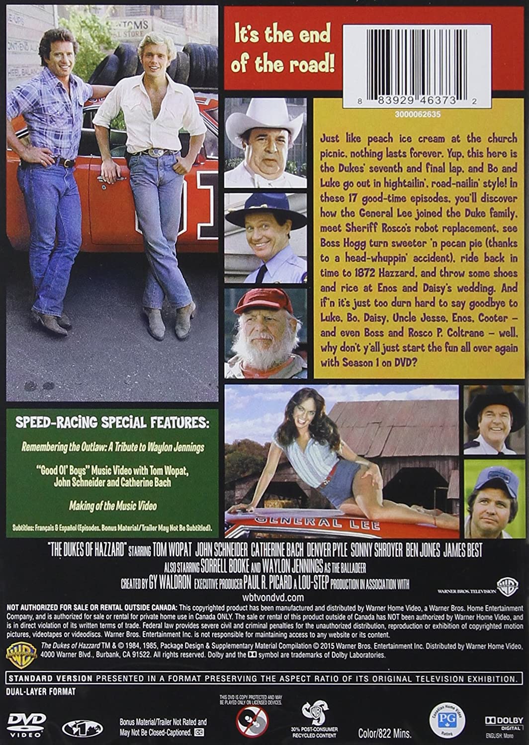 The Dukes of Hazzard: The Complete Seventh Season [DVD Box Set] DVDs & Blu-Rays Warner Bros.   