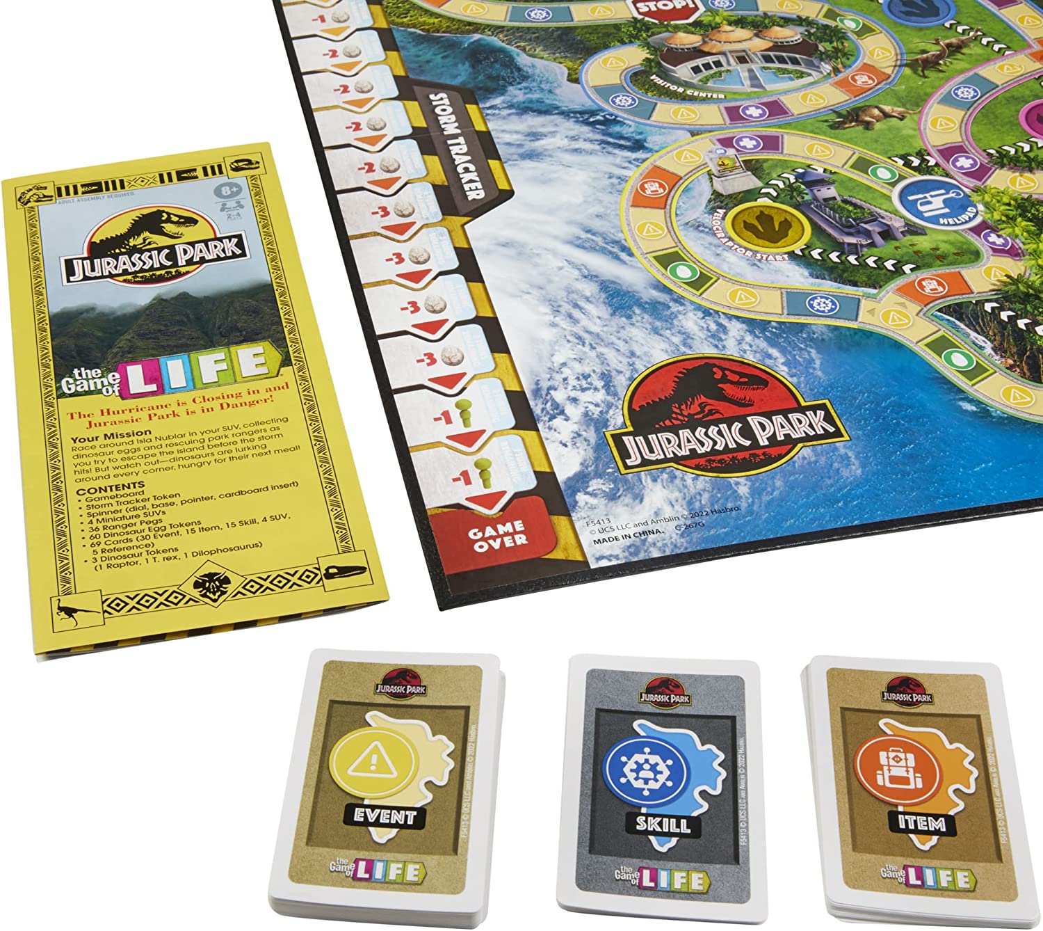 The Game of Life: Jurassic Park Edition [Board Game, 2-4 Players] Board Game Hasbro   
