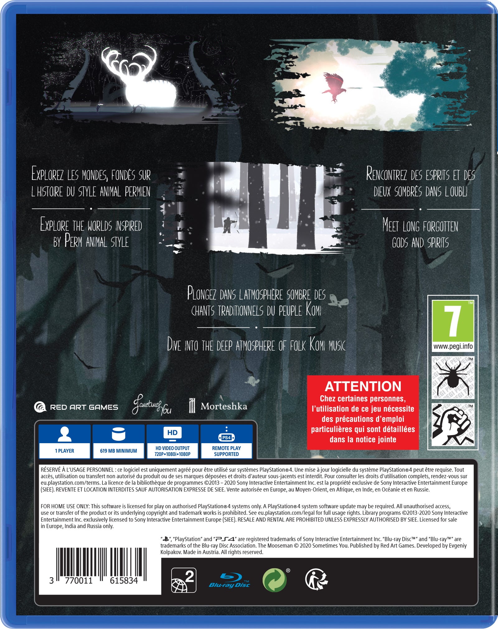 The Mooseman [PlayStation 4] PlayStation 4 Video Game Red Art Games   