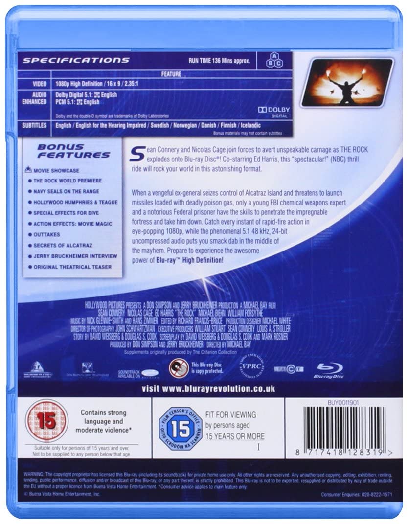 The Rock [Blu-ray] DVDs & Blu-Rays Disney   