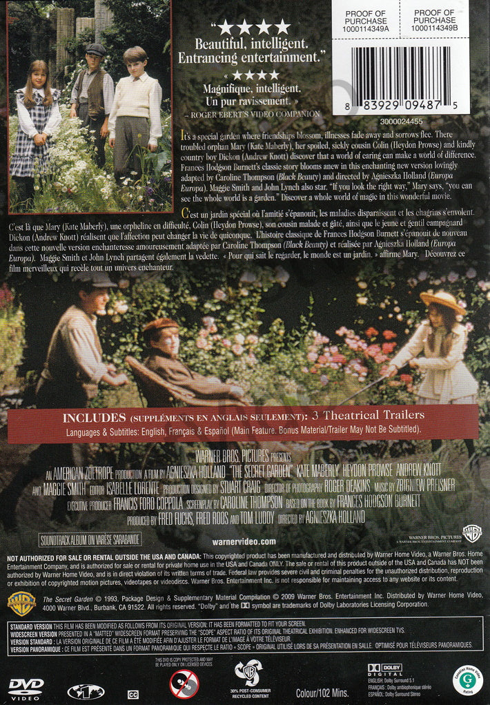 The Secret Garden [DVD] DVDs & Blu-Rays Warner Bros.   