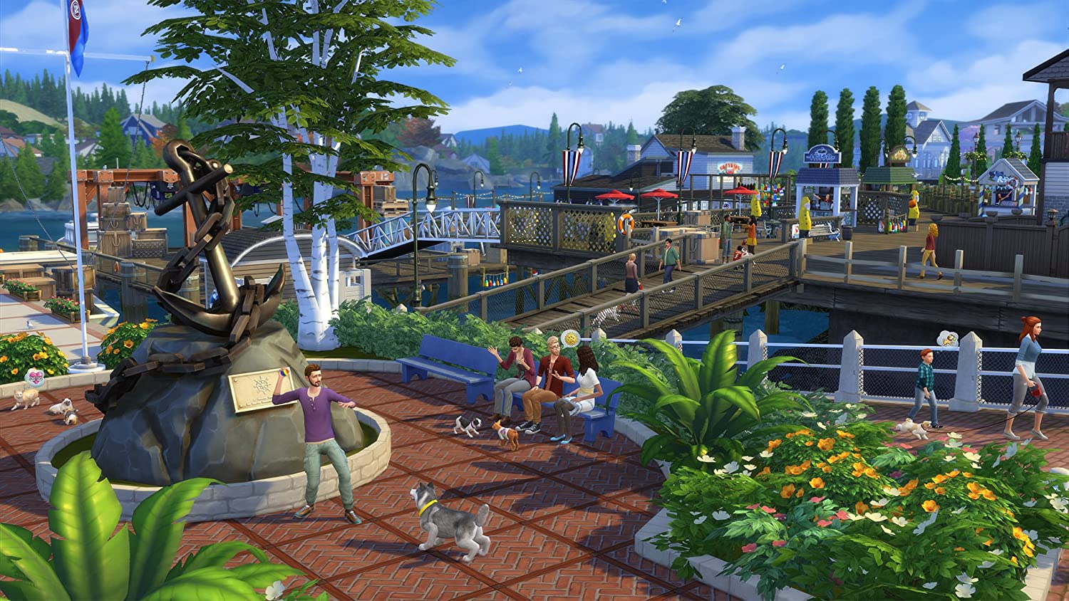 The Sims 4 Plus Cats & Dogs Bundle [Xbox One] Xbox One Video Game Electronic Arts   