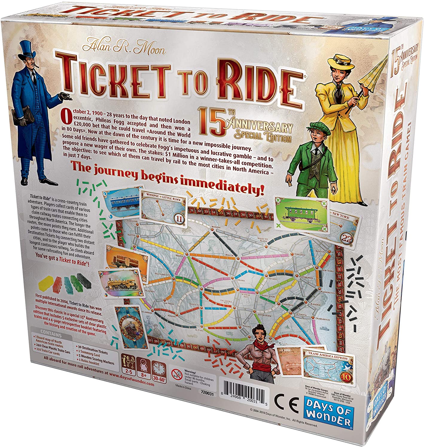 Ticket to Ride - 15th Anniversary Edition [Board Game, 2-5 Players] Board Game Asmodee   