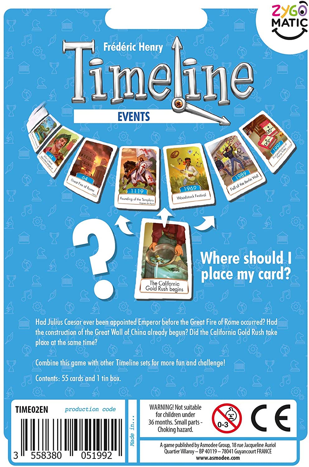 Timeline: Events Card Game Asmodee   