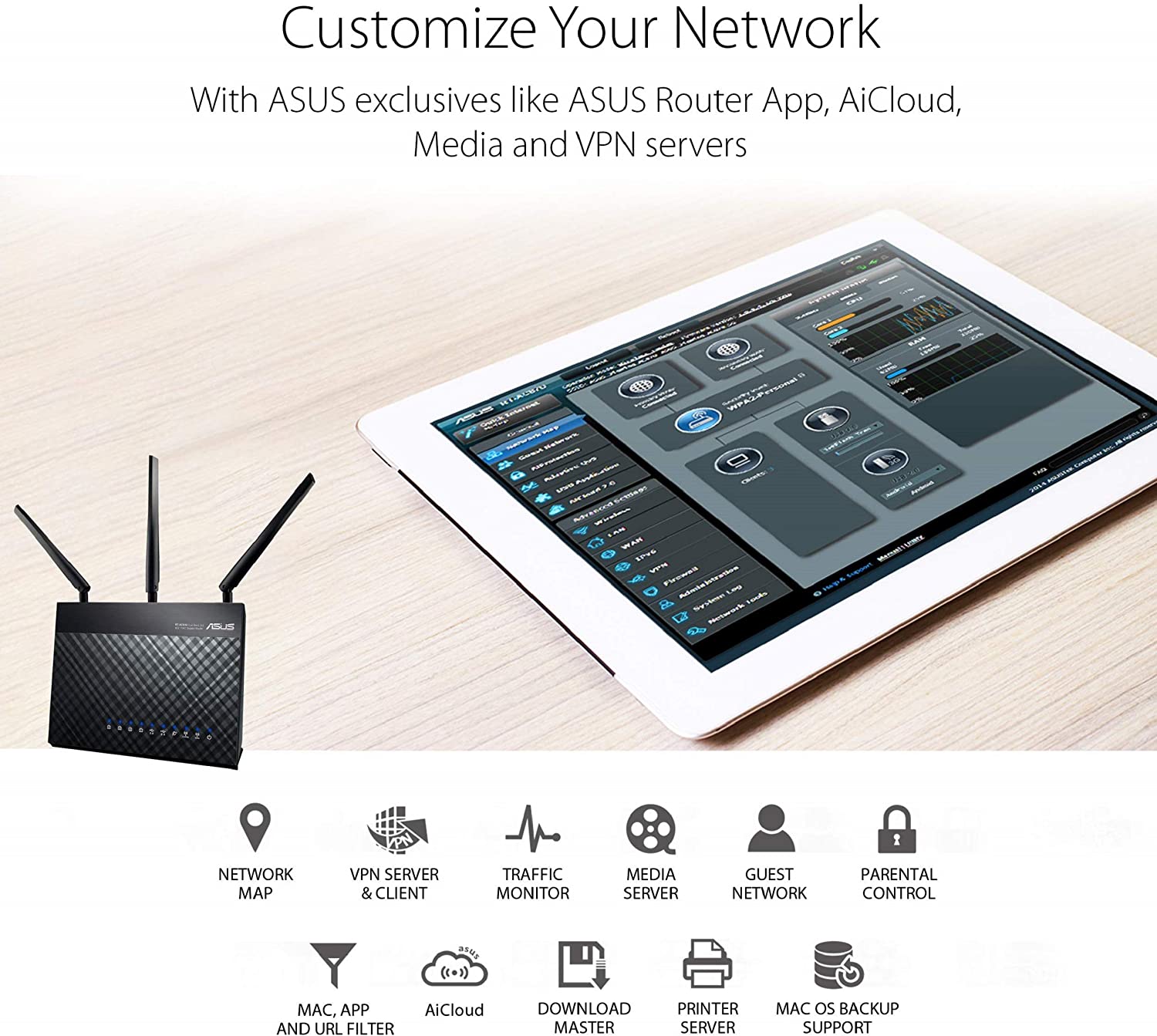 T-Mobile AC-1900 ASUS Wireless AC1900 Dual-Band Gigabit Router [Electronics] Electronics ASUS   