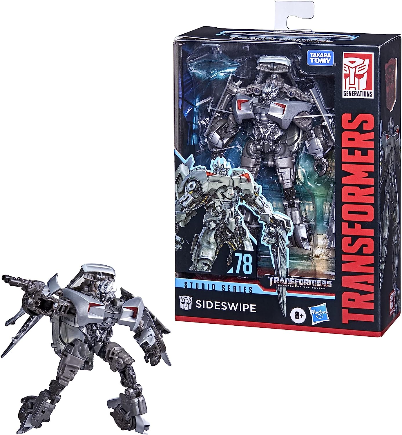 Transformers Studio Series 78 Deluxe Class Transformers: Revenge of the Fallen Sideswipe 4.5" Action Figure Toys & Games Hasbro