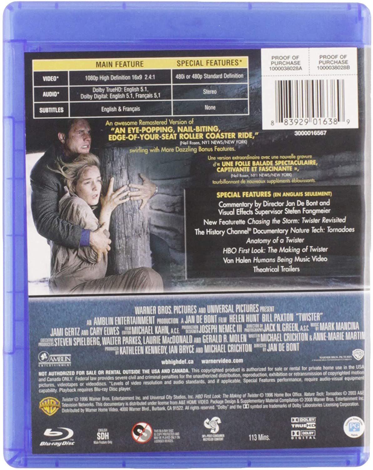 Twister [Blu-ray] DVDs & Blu-Rays Warner Bros.   