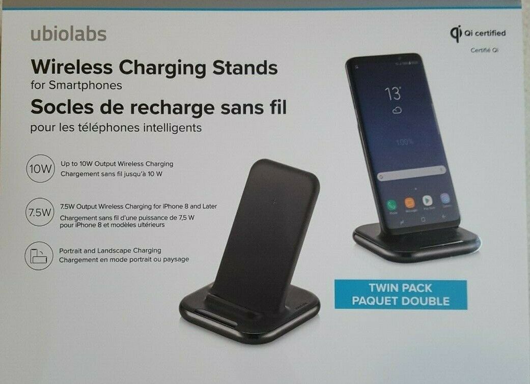 Ubio Labs Shadow Fast Wireless Charging Stand - 2-Pack [Electronics] Electronics Ubio Labs   